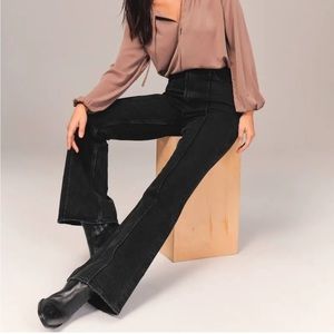 NWT Abercrombie & Fitch Flare High Rise Black Jeans Sz 27